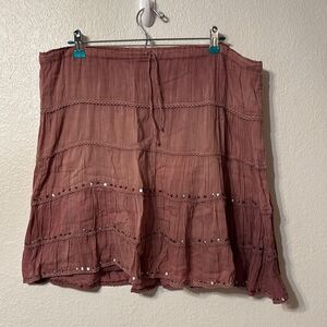 Tokyo Denim Bank Tiered Skirt Large